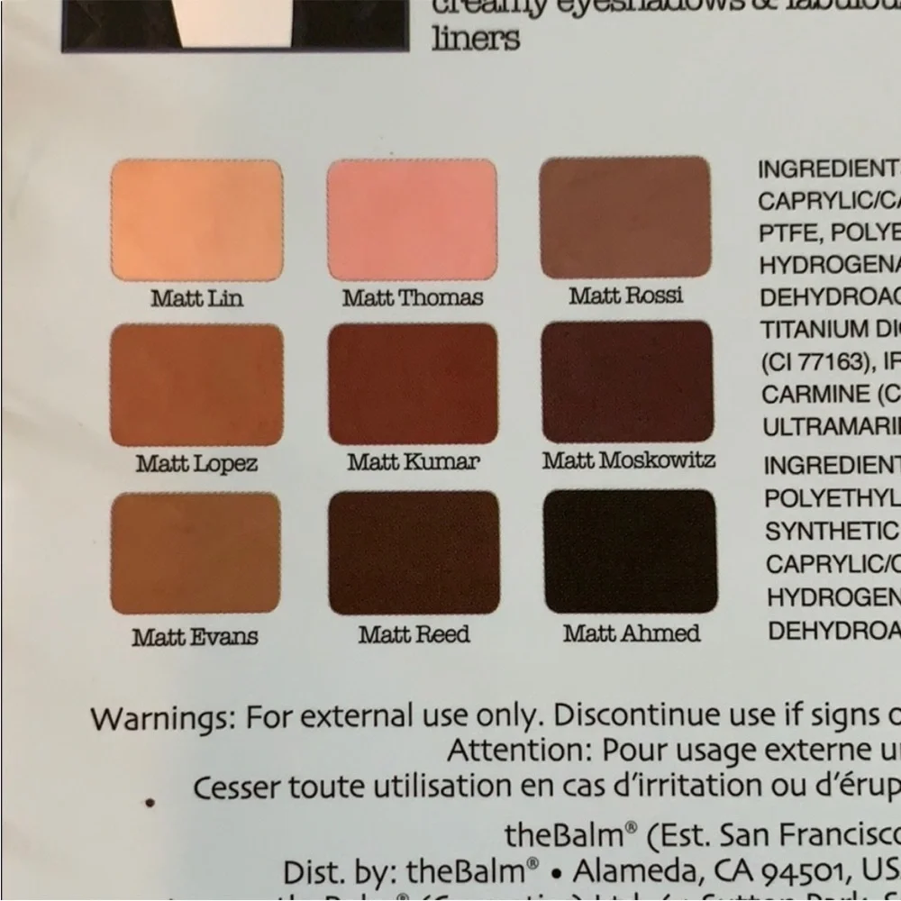 NWT The Balm Cosmetics Meet Matt(e) Trimony - Picture 4 of 6